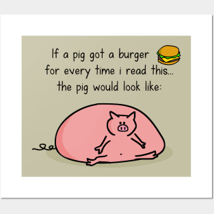 Burger pig Posters and Art